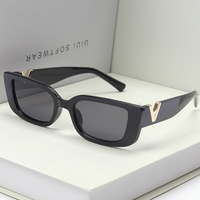Retro Small Frame Cat Eye Sunglasses for Women 2021 Luxury V Sun Glasses Men Fashion Jelly Sunglasses with Metal Hinges