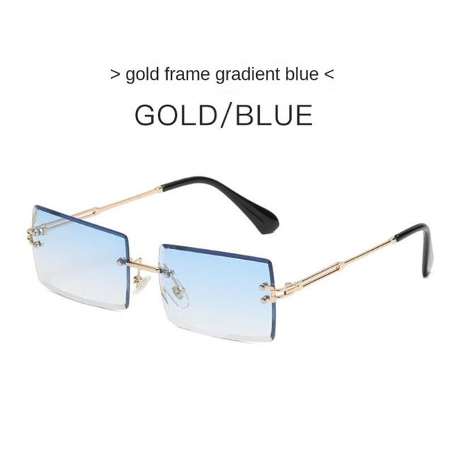 women's summer Fashion Rimless Sunglasses