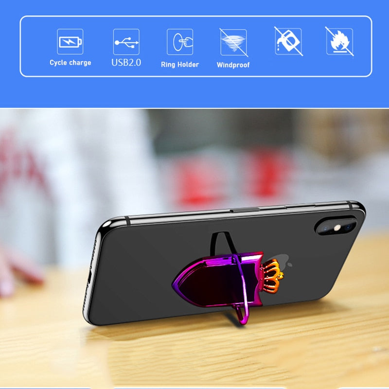 Creative Crown Cigarette Lighter For Any Cell Phone