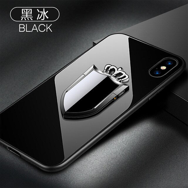 Creative Crown Cigarette Lighter Phone Ring Clip Holder Stand for IPhone Samsung Huawei Car Magnetic Bracket Support Accessories