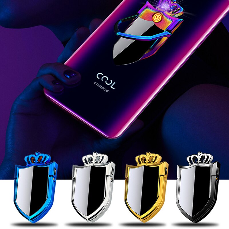 Creative Crown Cigarette Lighter Phone Ring Clip Holder Stand for IPhone Samsung Huawei Car Magnetic Bracket Support Accessories