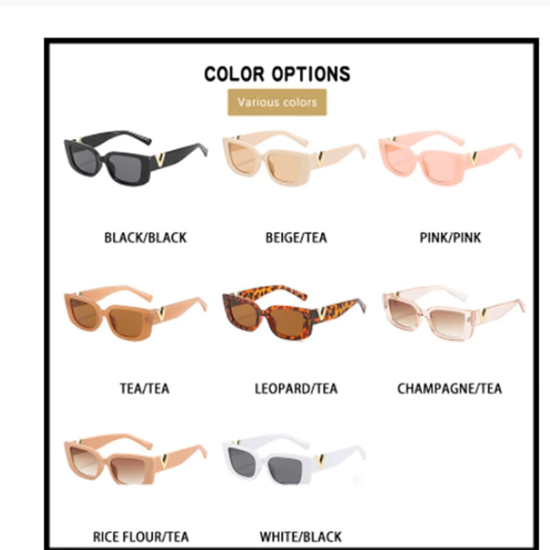 Retro Small Frame Cat Eye Sunglasses for Women 2021 Luxury V  Sun Glasses Men Fashion Jelly Sunglasses with Metal Hinges